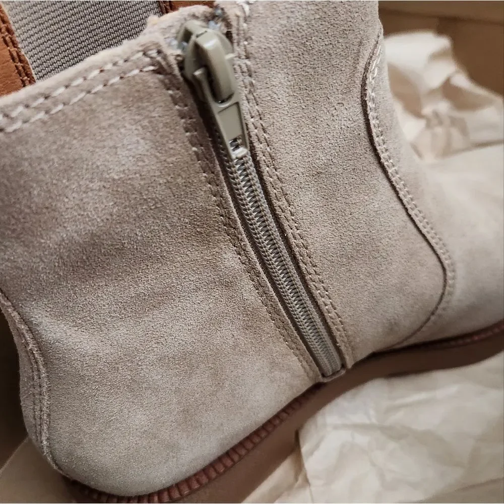 Lucky Brand Women's  Suede Ankle Boots In Dune Oiled Suede